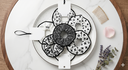 Monochrome Contrast-Piped Scrunchie