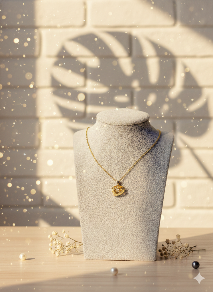 Crystal heart pendent